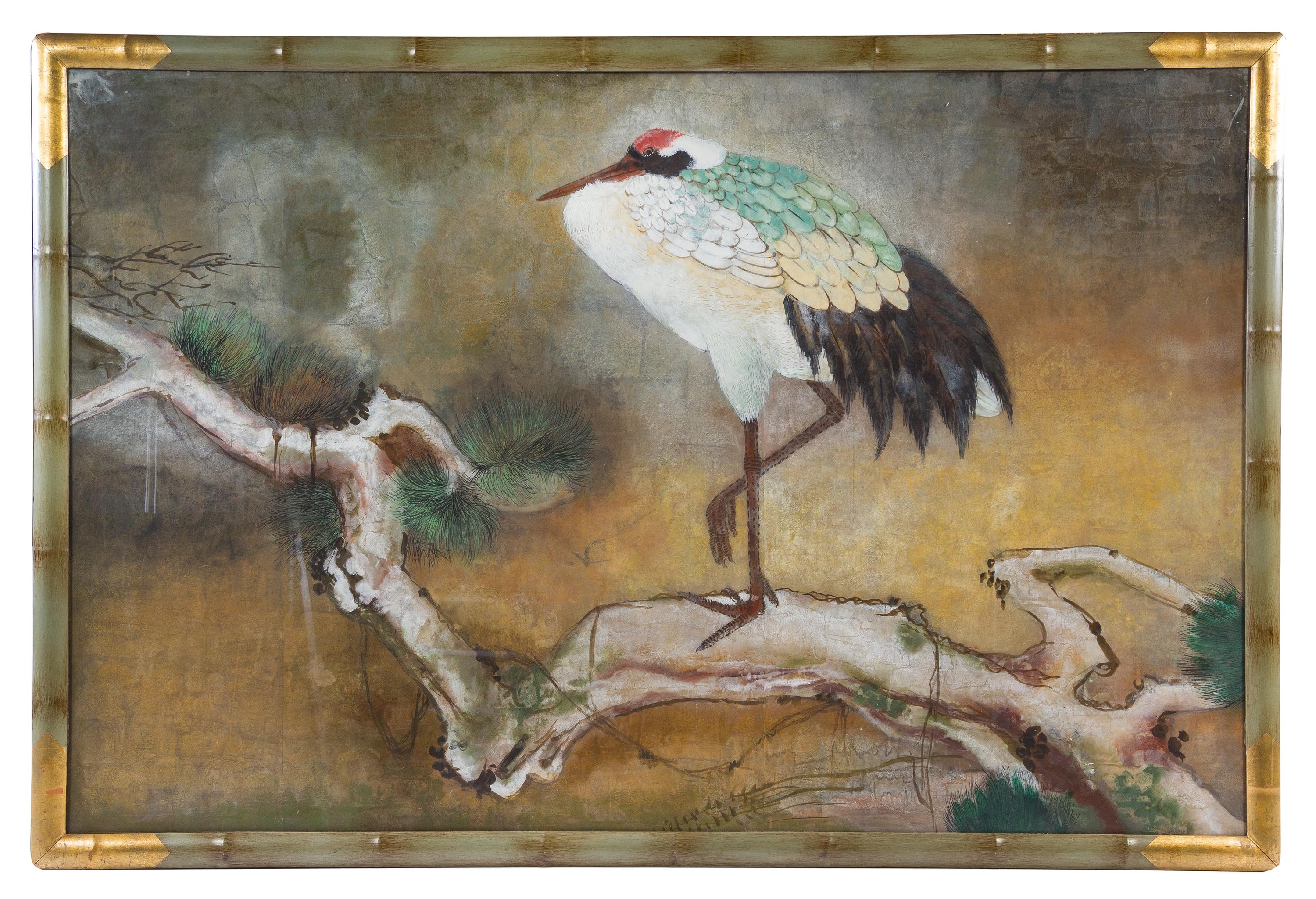 A Japanese Painting on Paper Height 44 1/8 x width 68 inches (visible). — MEIJI PERIOD (CIRCA 1868-1912)