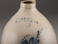 An E. And L.P. Norton Three-Gallon Cobalt Decorated Stoneware Jug