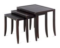 A Set of Three Mother-of-Pearl Inlaid Nesting Tables