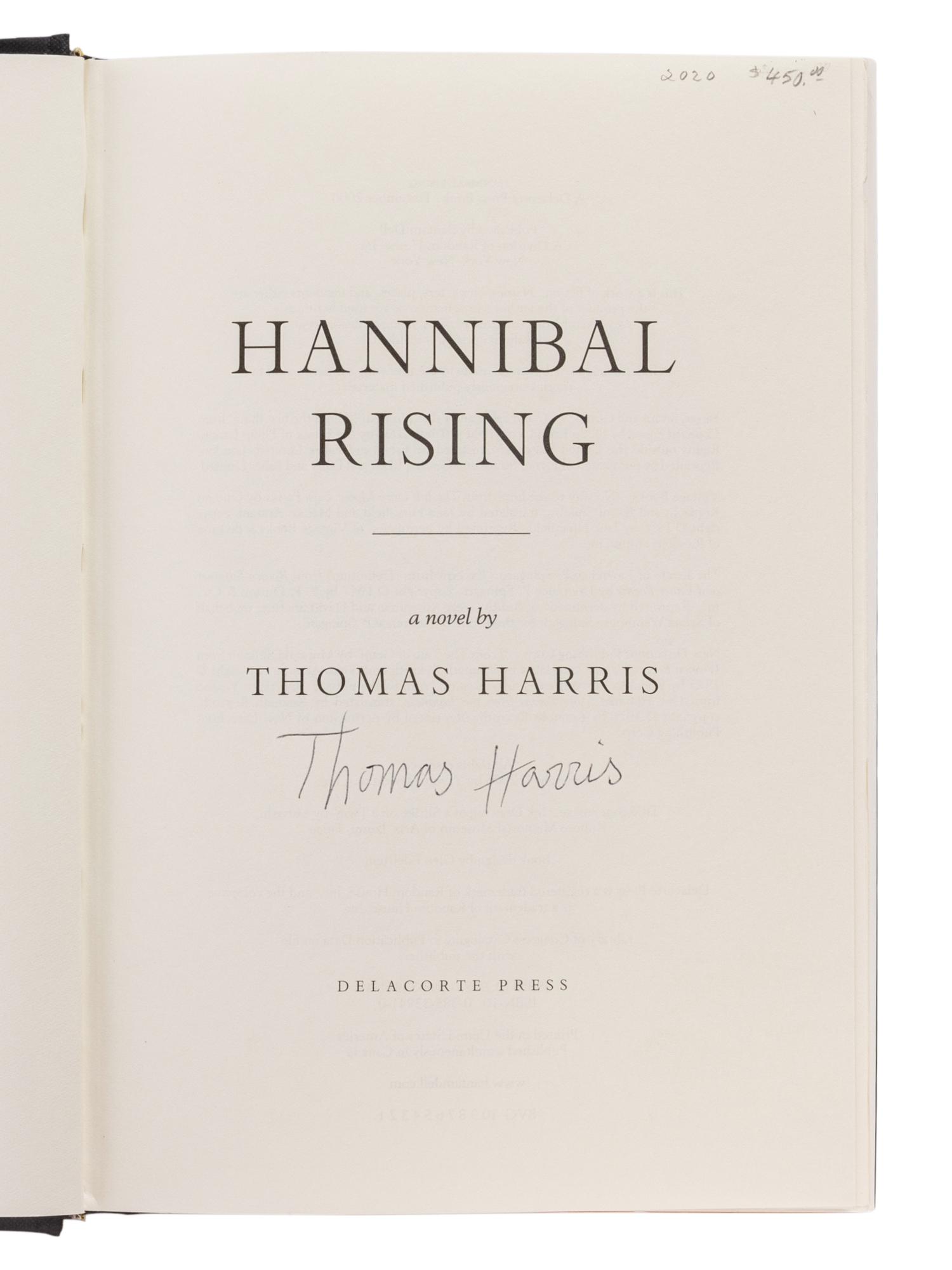 HARRIS, Thomas (b. 1940). A group of 4 novels by Harris from the Dr. Hannibal Lecter series, comprising: