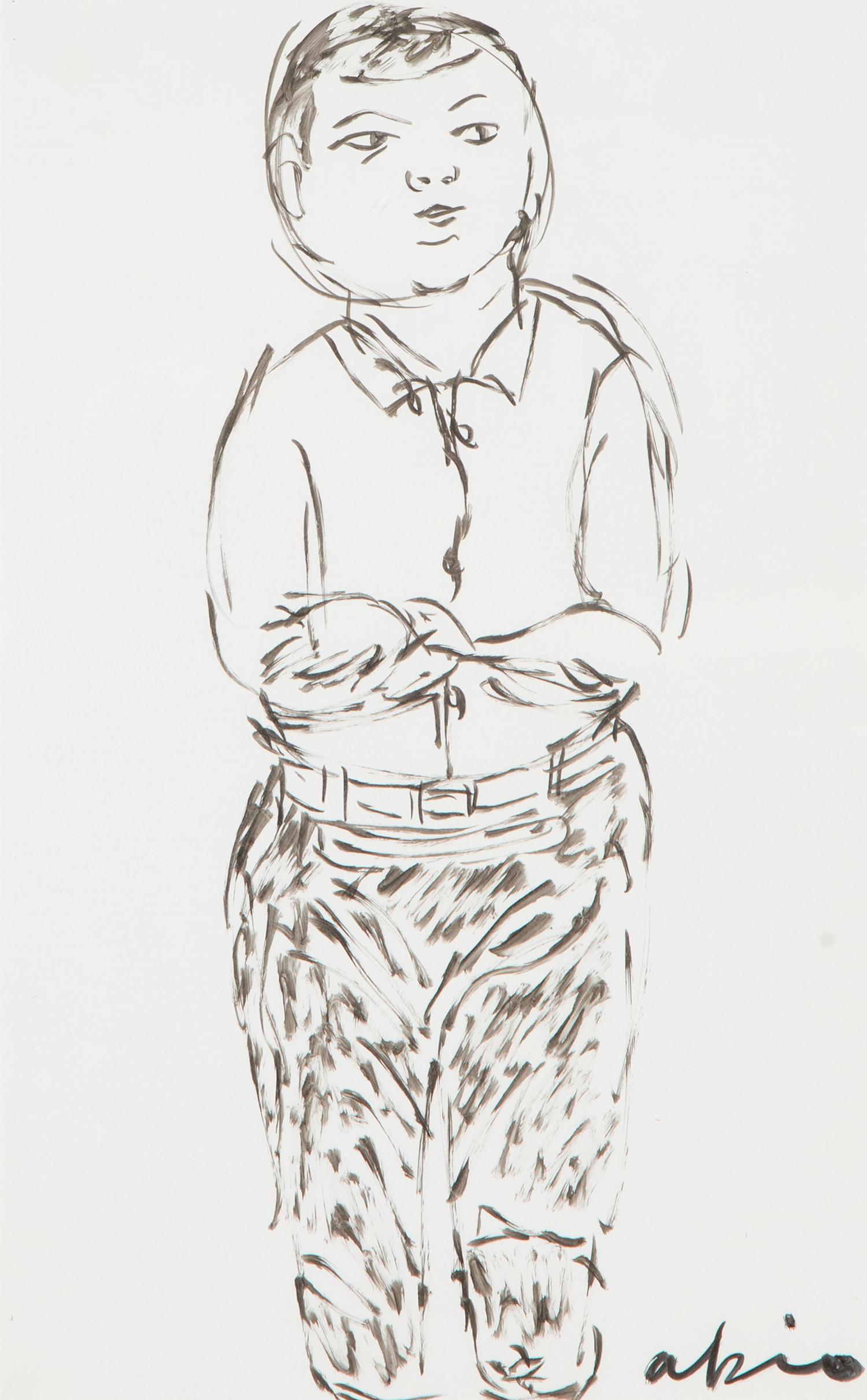 Young Boy (Study of children on verso)