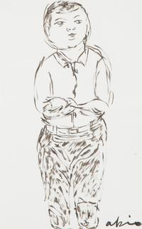 Young Boy (Study of children on verso)