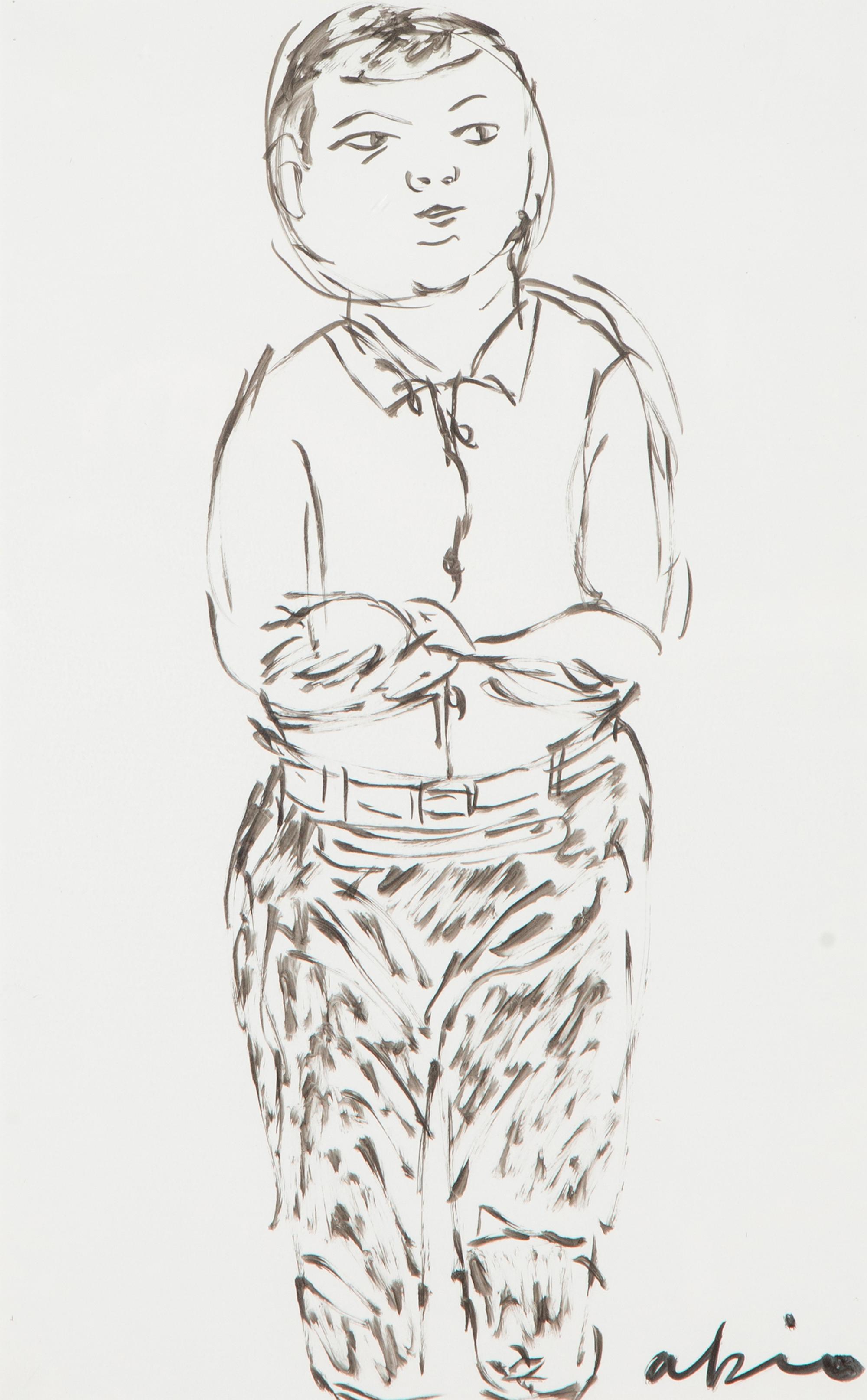 Young Boy (Study of children on verso)