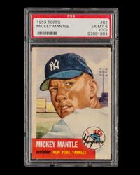 A 1953 Topps Mickey Mantle Baseball Card No. 82 (PSA 6 EX-MT OC)