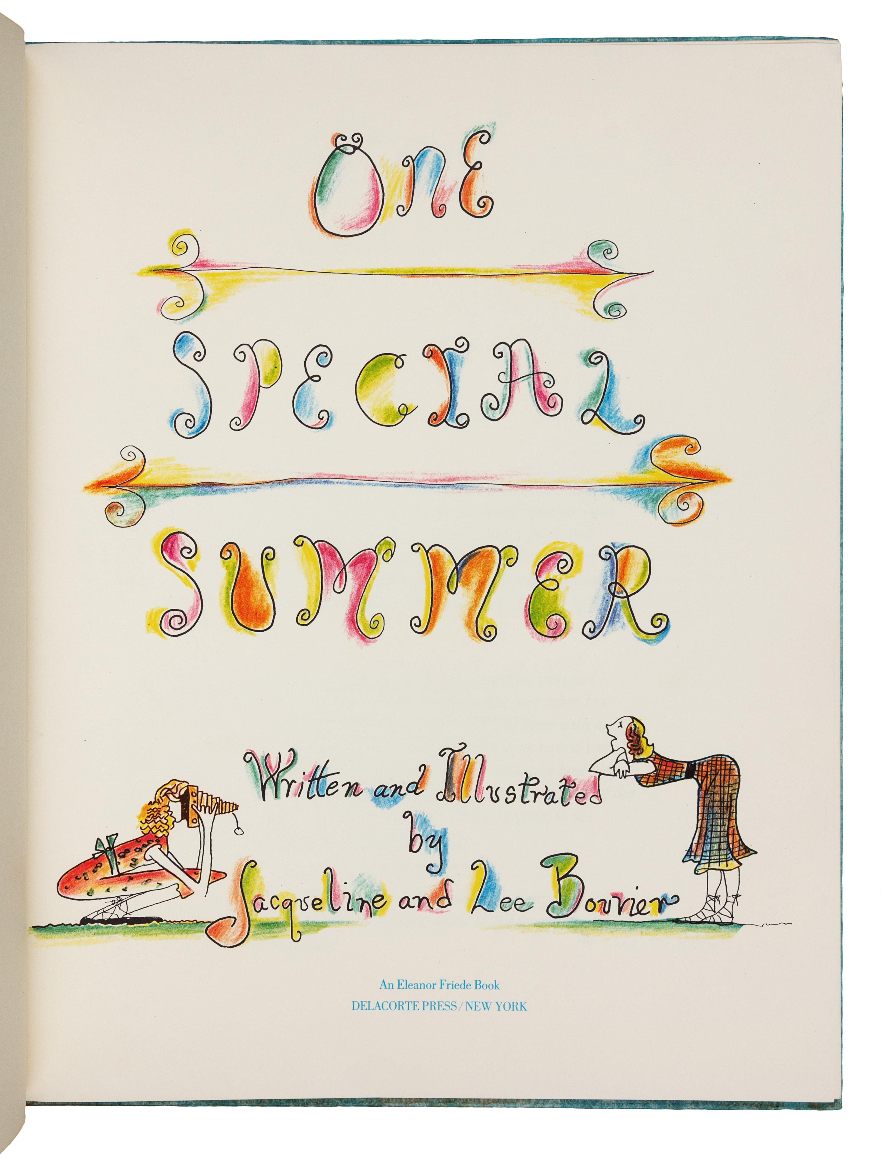BOUVIER, Jacqueline (1929-1994) -- BOUVIER, Lee (1933-2019). One Special Summer. New York: Delacorte Press, 1974.