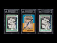 A Group of 21 Hall of Fame and Notable Signed Autograph Baseball Cards (Beckett Authentication Services BAS Certified),