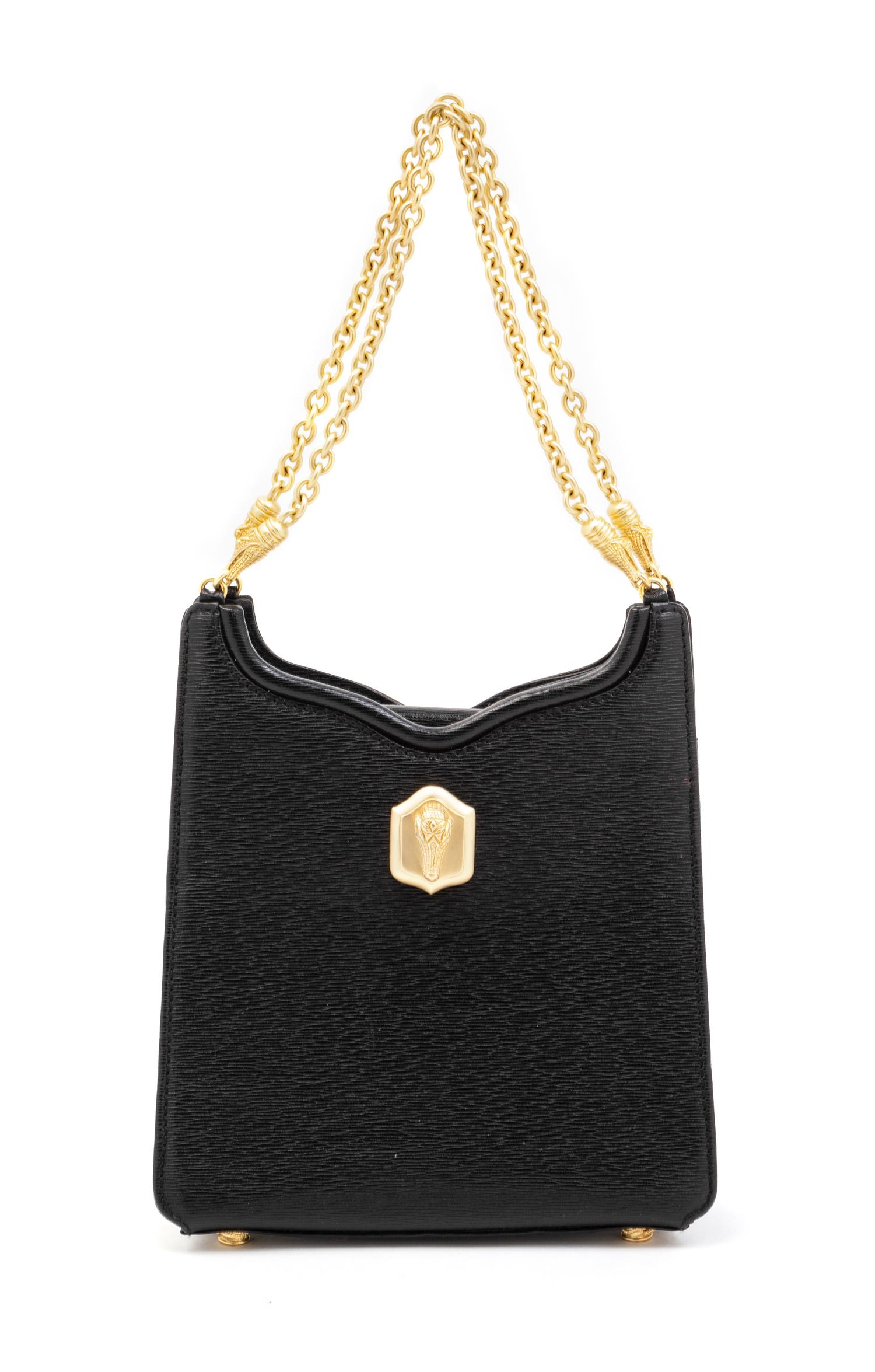 Barry Kieselstein-Cord Black Leather Purse, 1980-90s