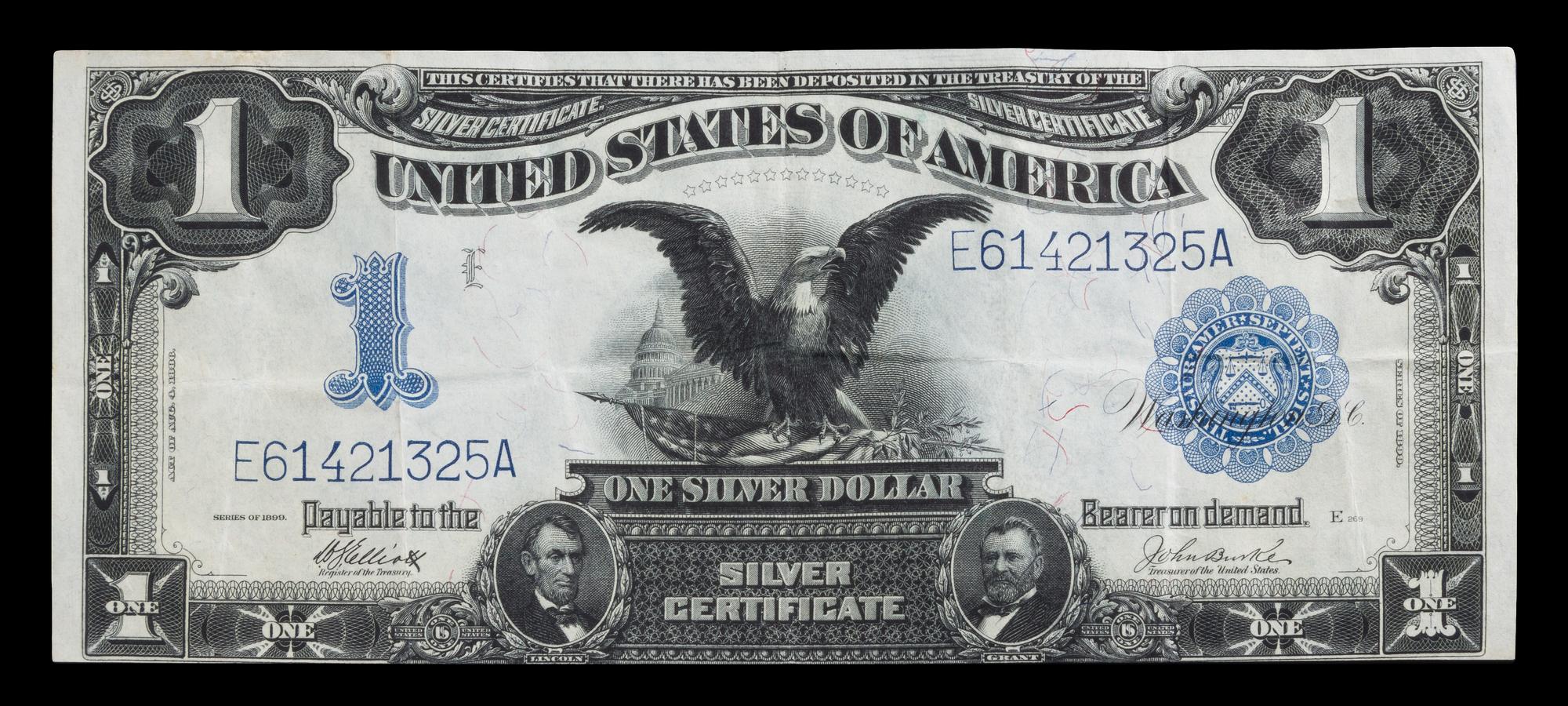 A United States 1899 $1 Silver Certificate