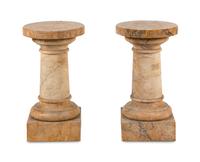 A Pair of Continental Marble Pedestals