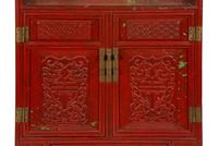 A Chinese Style Carved and Painted Cabinet on Chest — 20TH CENTURY