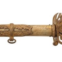Non-Regulation Import Staff & Field Officers Sword Inscribed to Lt. Col. Andrew W. Raffen - 19th Illinois Infantry