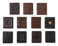 [EARLY PHOTOGRAPHY]. 22 ninth plate Union cases, including geometric, floral, and figural designs.