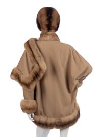 J. Mendel Sable Fur Trimmed Coat and Hat, 1990-2000s