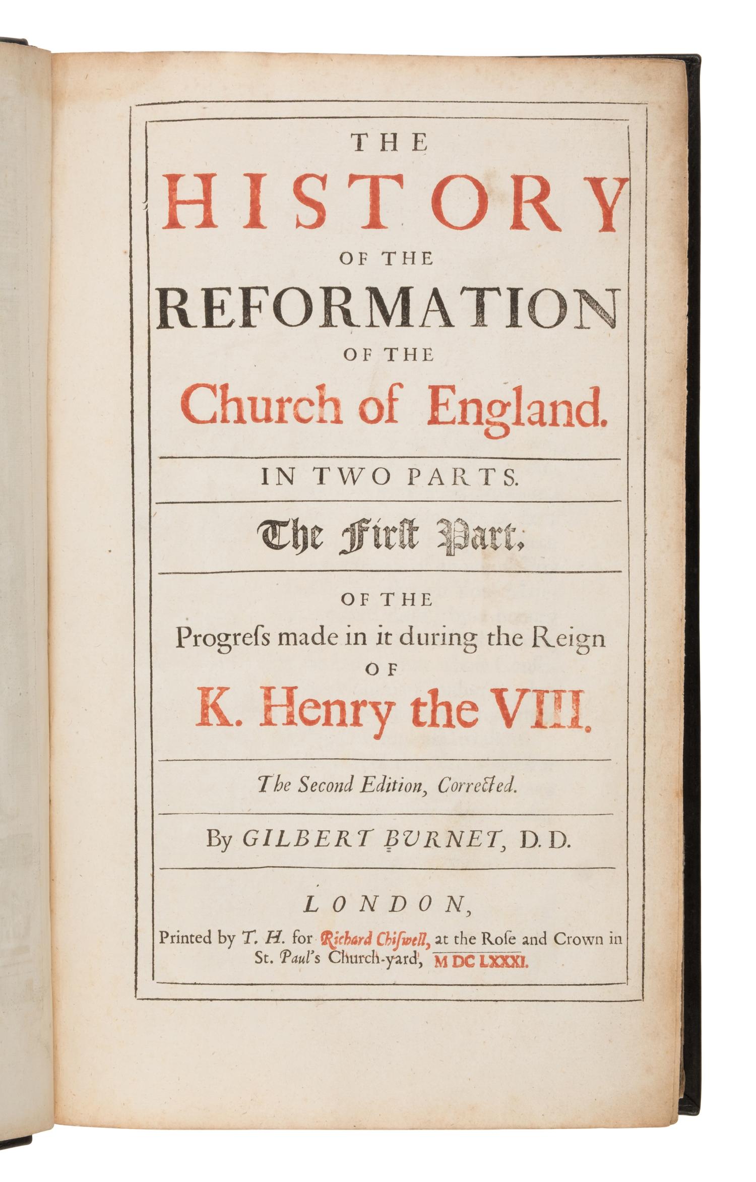 [Religion] Burnet, Gilbert. The History of the Reformation of the Church of England