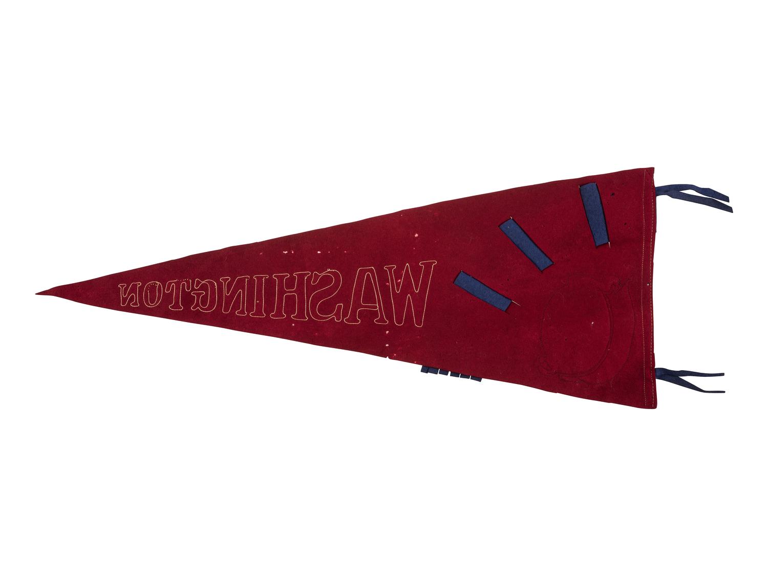 [WILSON, Woodrow (1856-1924)]. Second inauguration pennant with portrait. N.p., 1917.