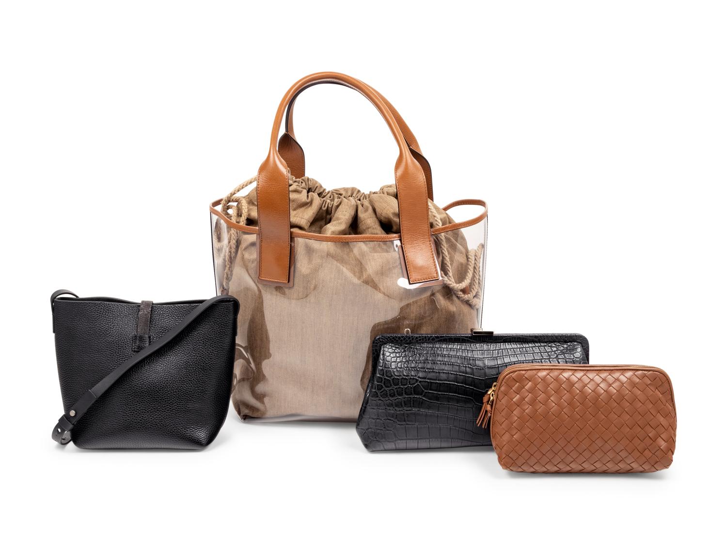 Four Designer Hand Bags: Two Brunello Cucinelli, One Cape Cobra, One Bottega Veneta