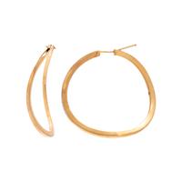 Roberto Coin, Diamond and Yellow Gold Hoop Earrings