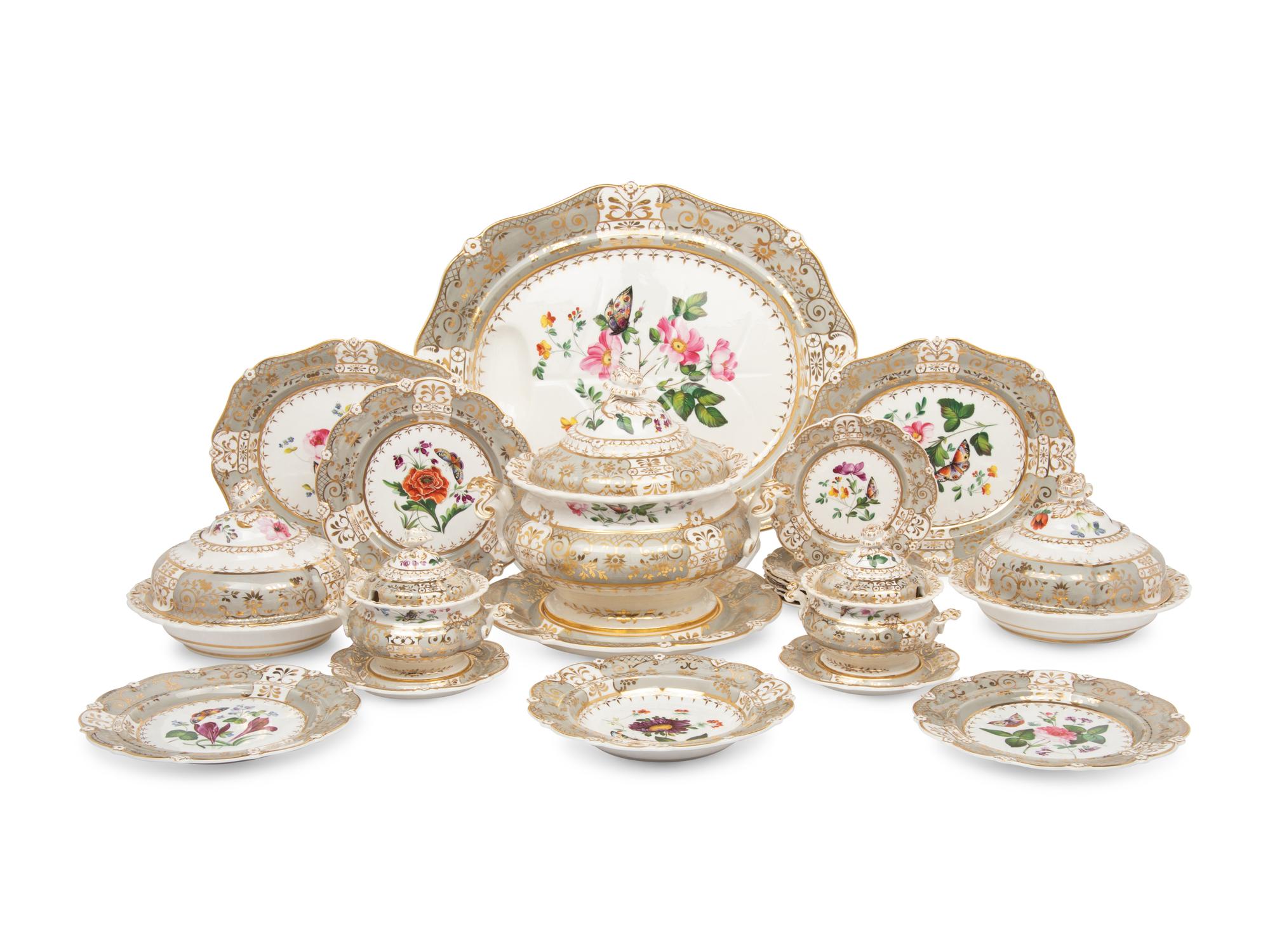 A Ridgway Porcelain Dinner Service