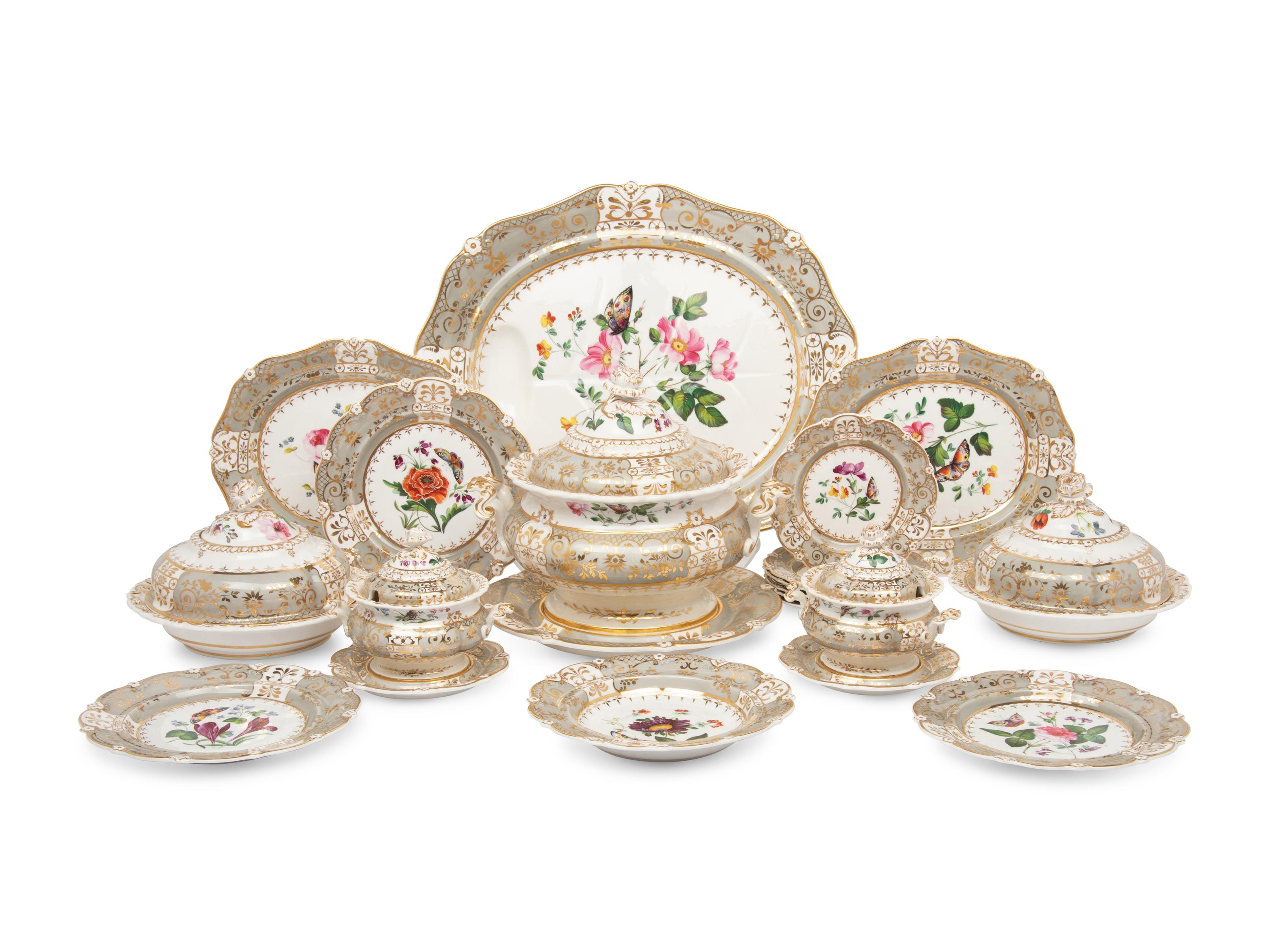 A Ridgway Porcelain Dinner Service