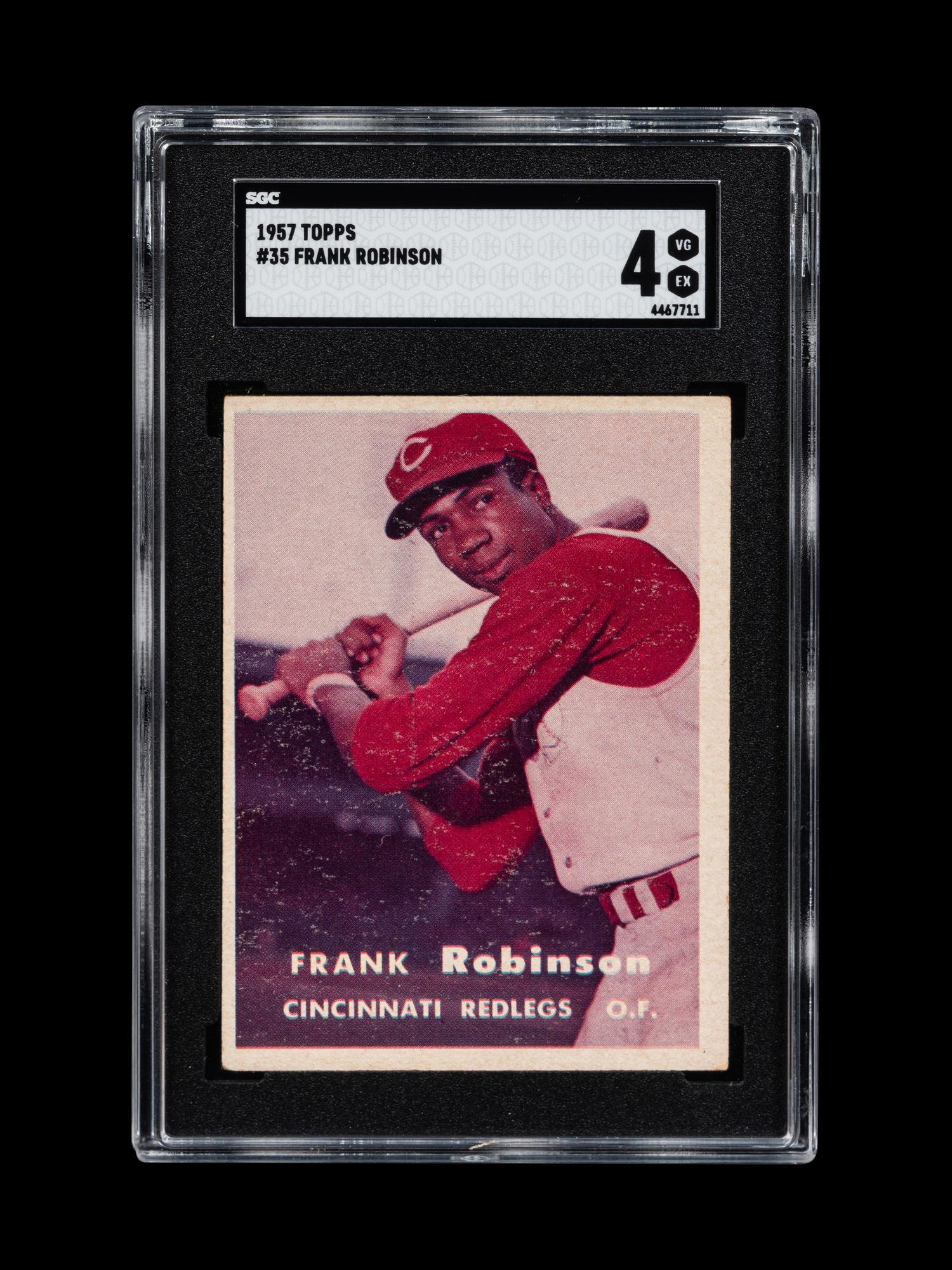 A 1957 Topps Frank Robinson Rookie Baseball Card No. 35 (SGC 4 VG/EX)