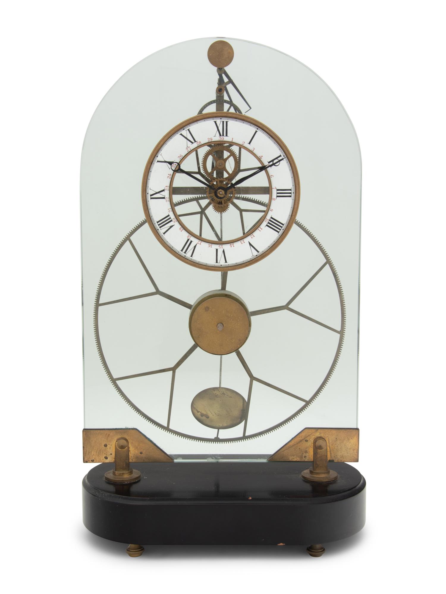 An English Brass Skeleton Clock