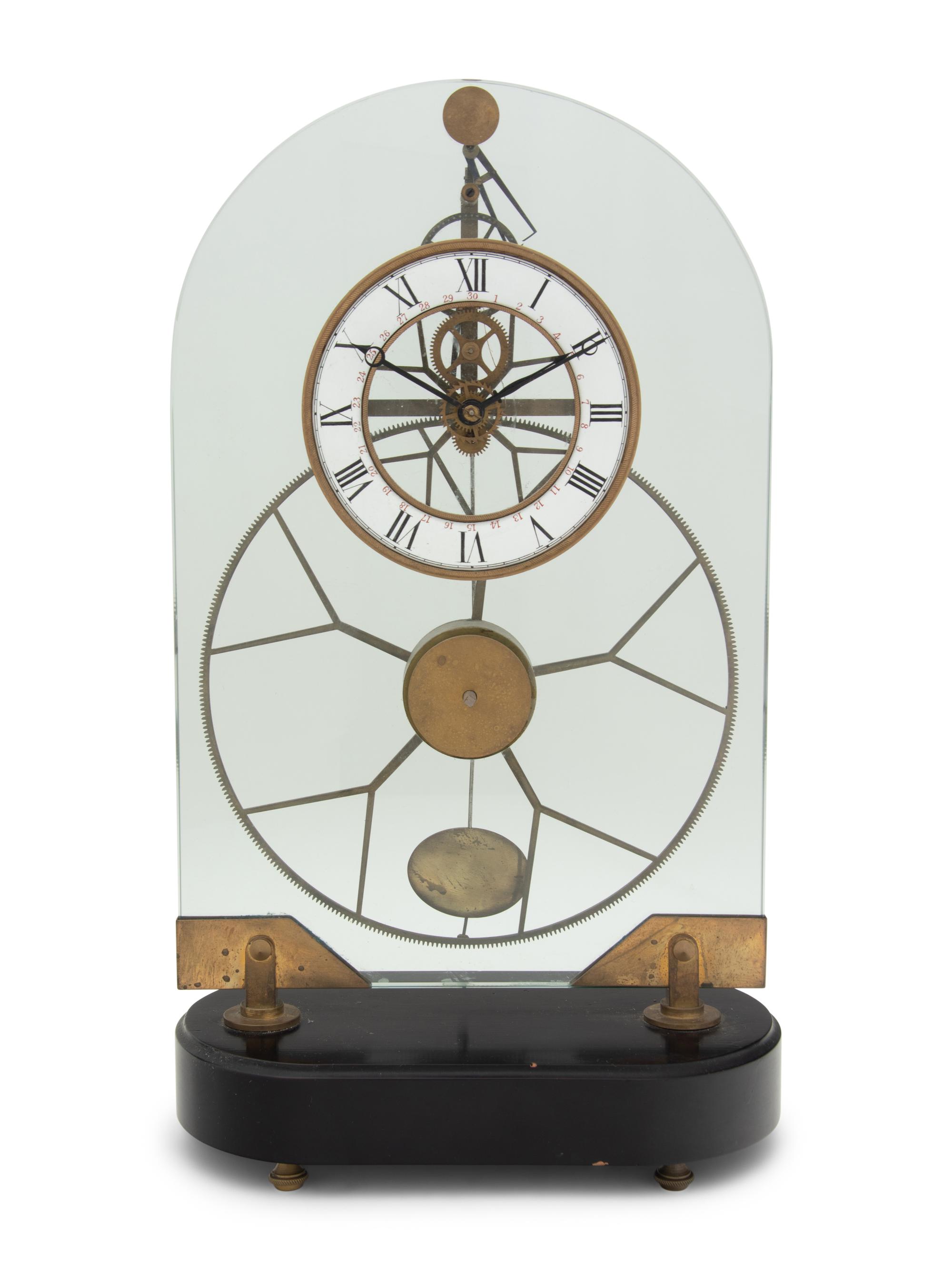 An English Brass Skeleton Clock