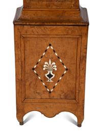 A French Fruitwood and Marquetry Tall Case Clock