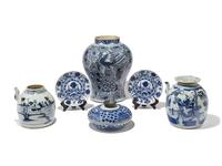 A Group of Blue and White Porcelain Articles