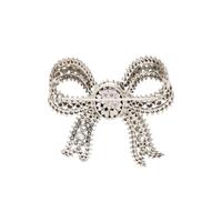 DIAMOND AND AMETHYST BOW BROOCH