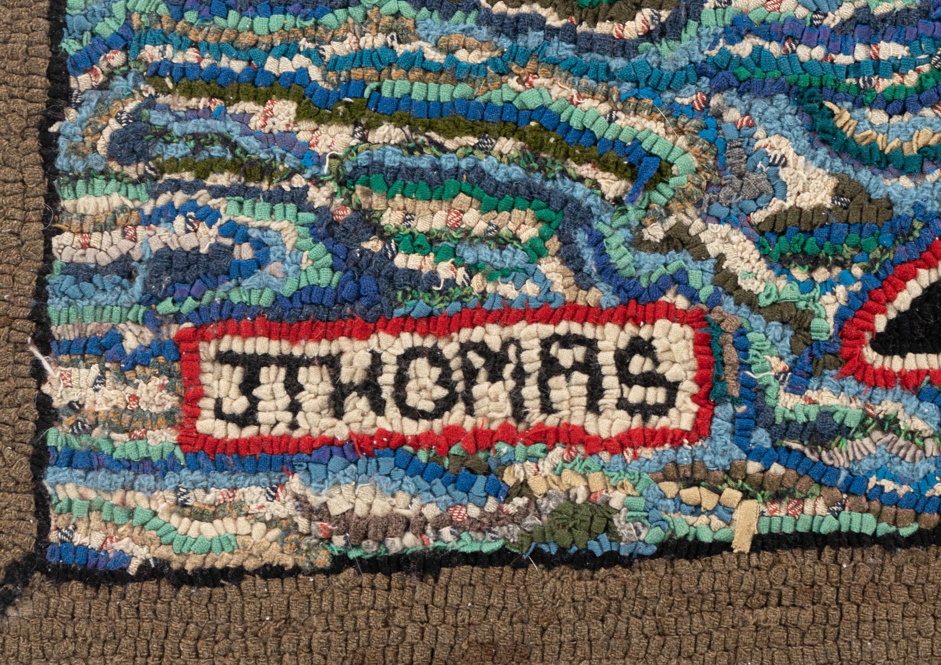 A Whaling Hooked Rug