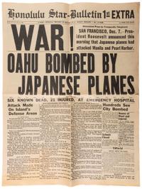 [WORLD WAR II]. Honolulu Star-Bulletin . 1941 Memorial Pearl Harbor Early Reprint.