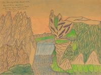 Joseph Yoakum, (American, 1886-1972), The Beauty of the Great West; Great Falls Montana in Yellow Stone National Park in Arrow River +
