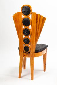 A Set of Four Art Deco Style Burlwood Dining Chairs