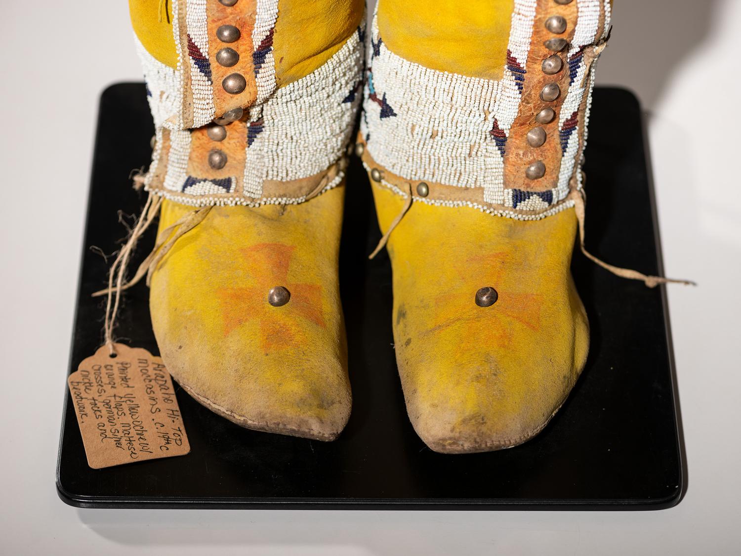 Arapaho Beaded Hide Boot Moccasins