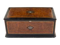 A Swiss Parcel Ebonized Cylinder Music Box