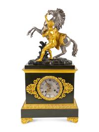 A French Empire Style Bronze Marley Horse Clock — 19TH CENTURY