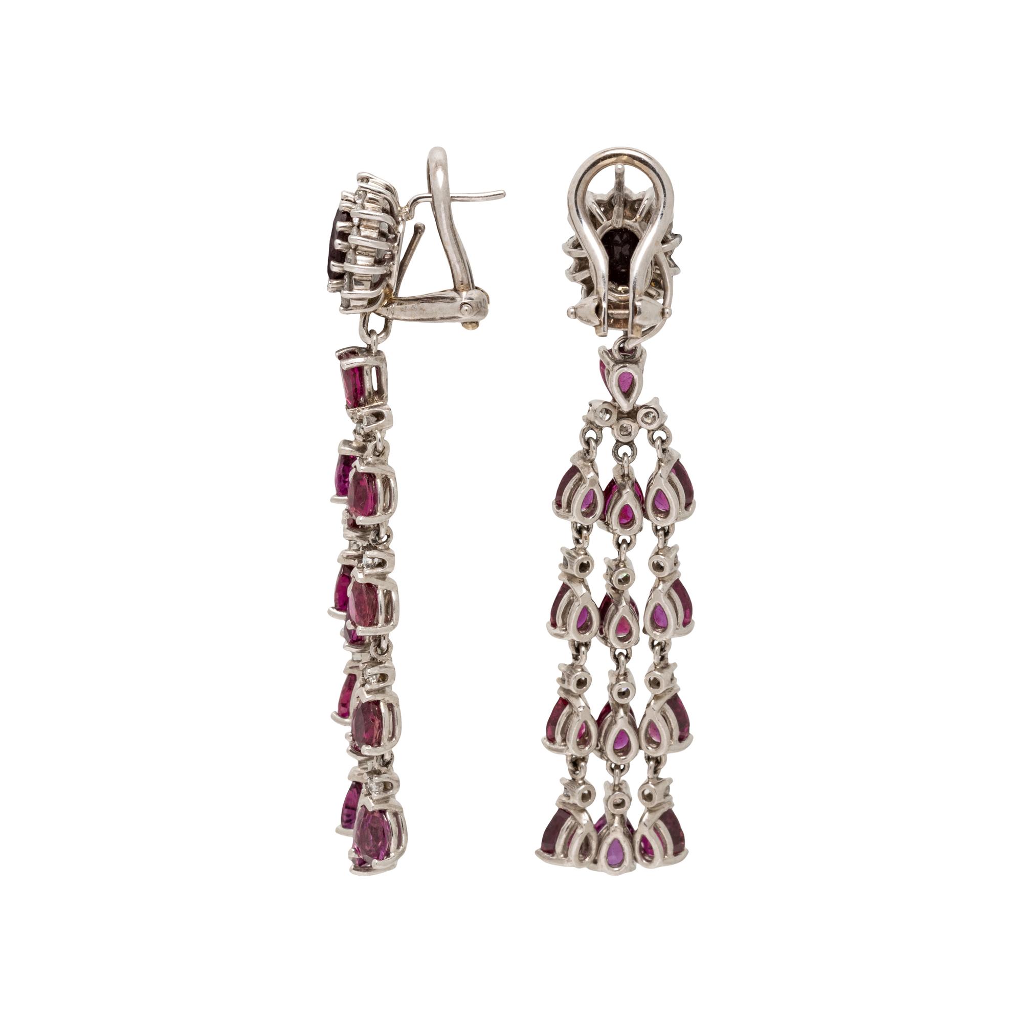 RUBY AND DIAMOND CONVERTIBLE EARRINGS