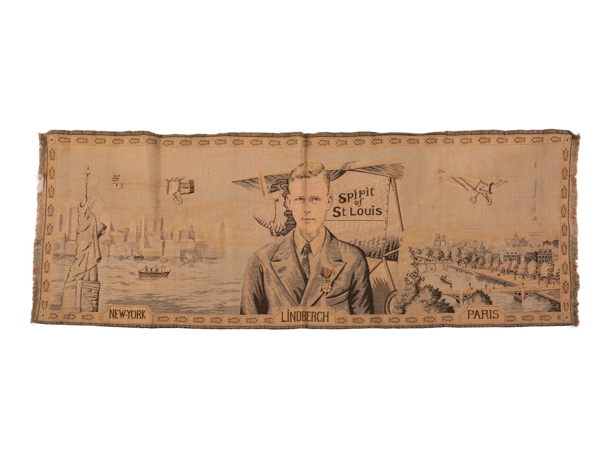 [AVIATION]. 2 Charles Lindbergh textiles. [ With :] Aircraft Identification Friend or Foe?, Parts I-IV