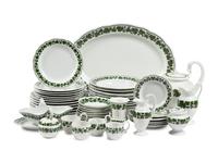 A Meissen Green Vine Porcelain Dinner Service