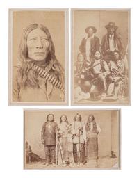 CHAMBERLAIN, W.G. (1815-1910), photographer. Three CDVs of Ute Indians. Denver, CO, ca 1860s.