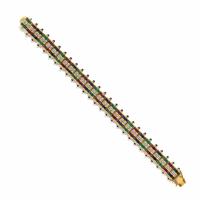 MULTIGEM, DIAMOND, AND YELLOW GOLD BRACELET