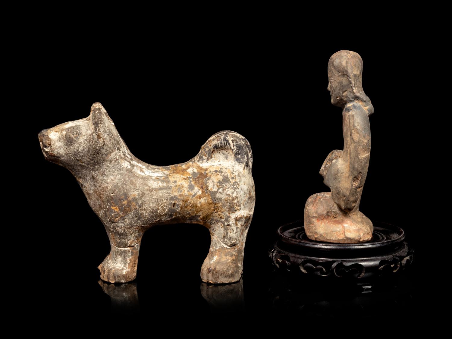 Two Chinese Pottery Figures