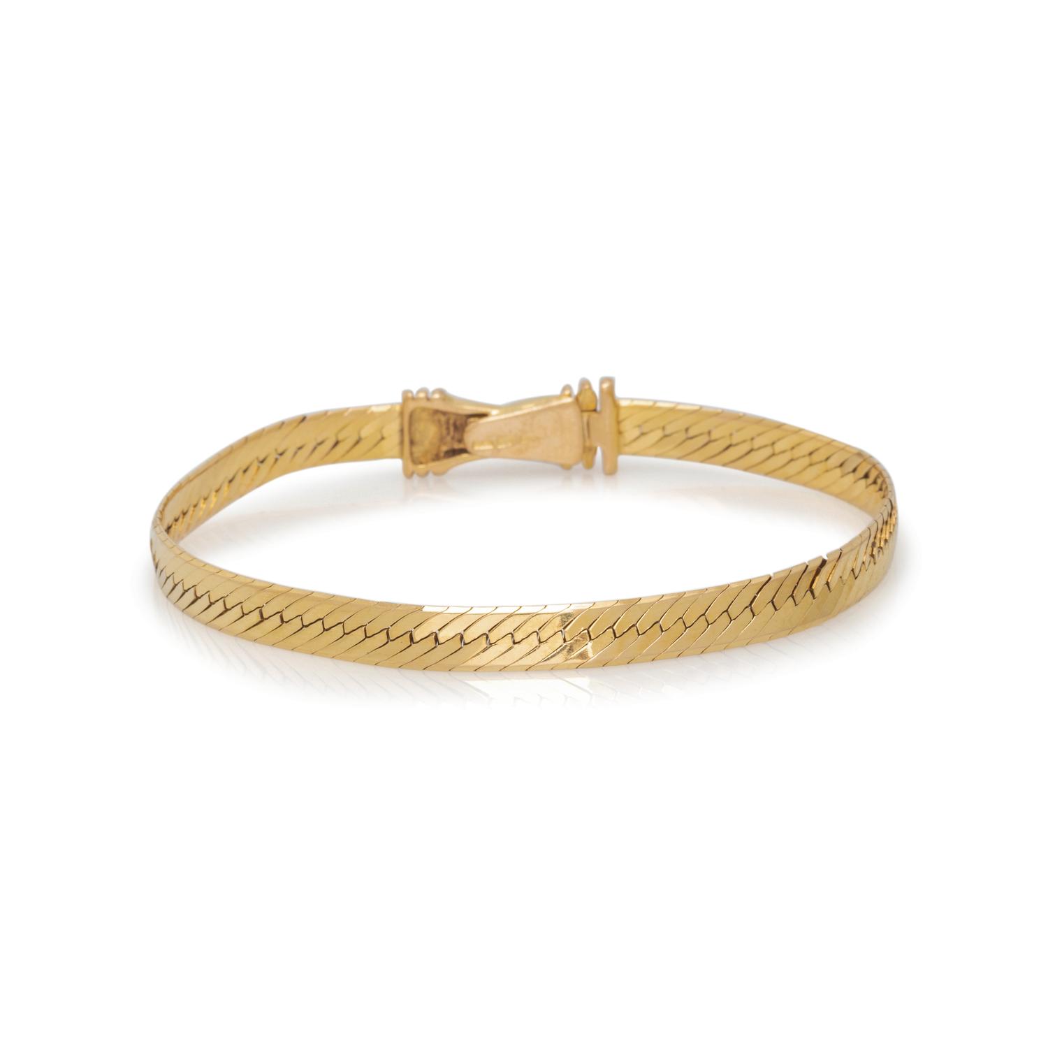 YELLOW GOLD AND DIAMOND BRACELET