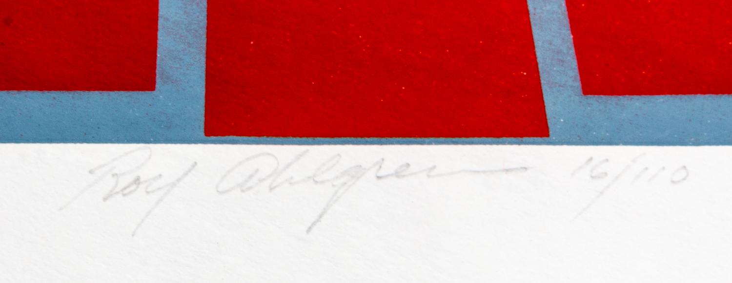 A Signed Roy Ahlgren Litho Height 26 1/2 x width 26 1/2 (in frame). — 20TH CENTURY