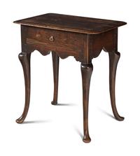 A Queen Anne Style Oak Side Table