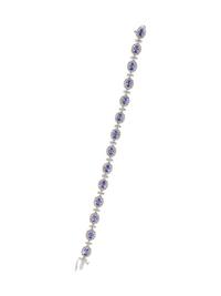 TANZANITE AND DIAMOND BRACELET