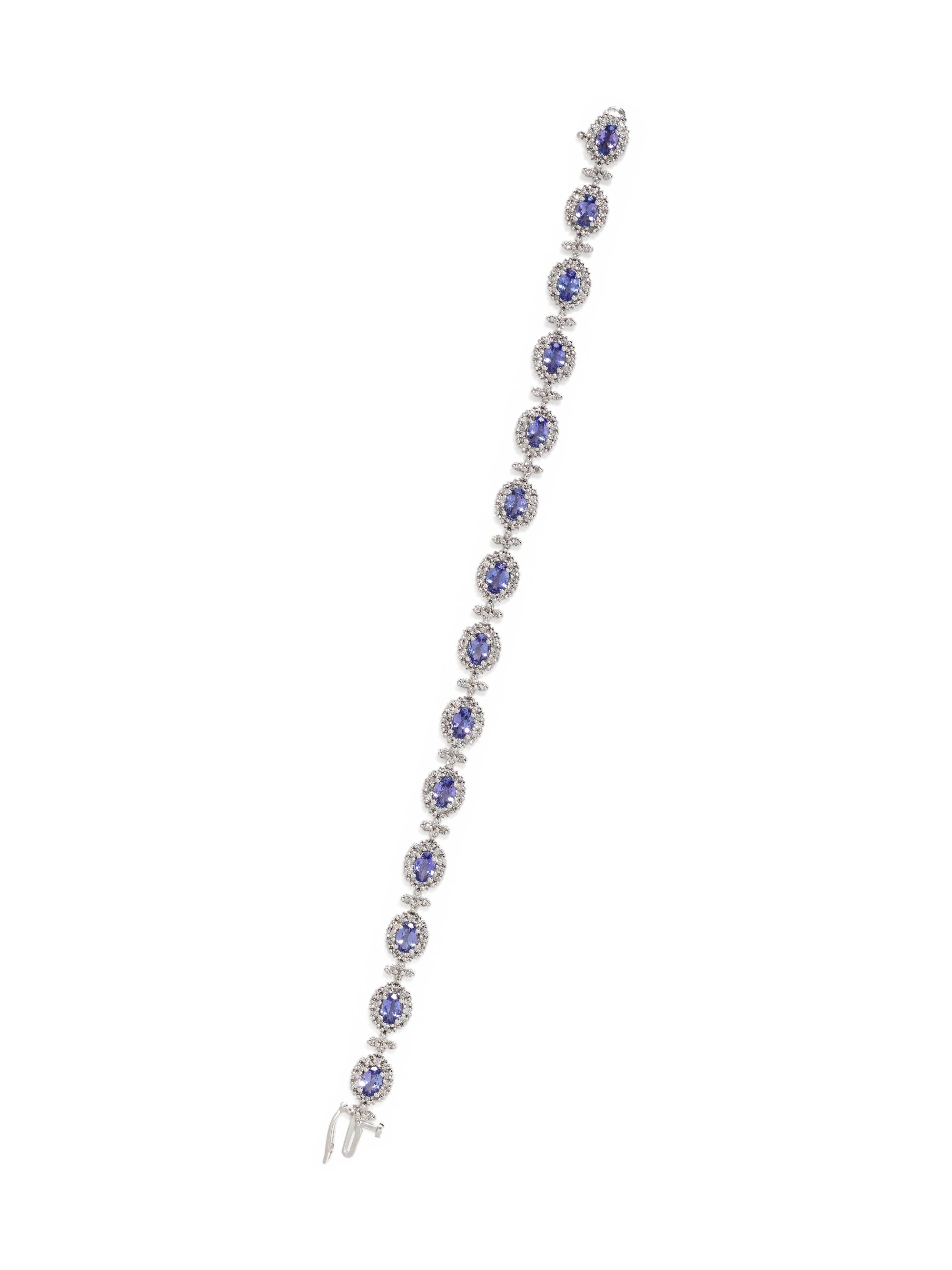 TANZANITE AND DIAMOND BRACELET