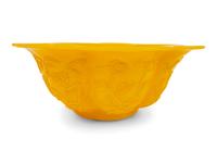 Four Chinese Yellow Peking Glass Articles — 19TH/20TH CENTURY