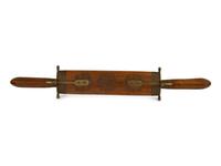 An Indian Carved Hardwood and Brass Dagger and Display Sheath