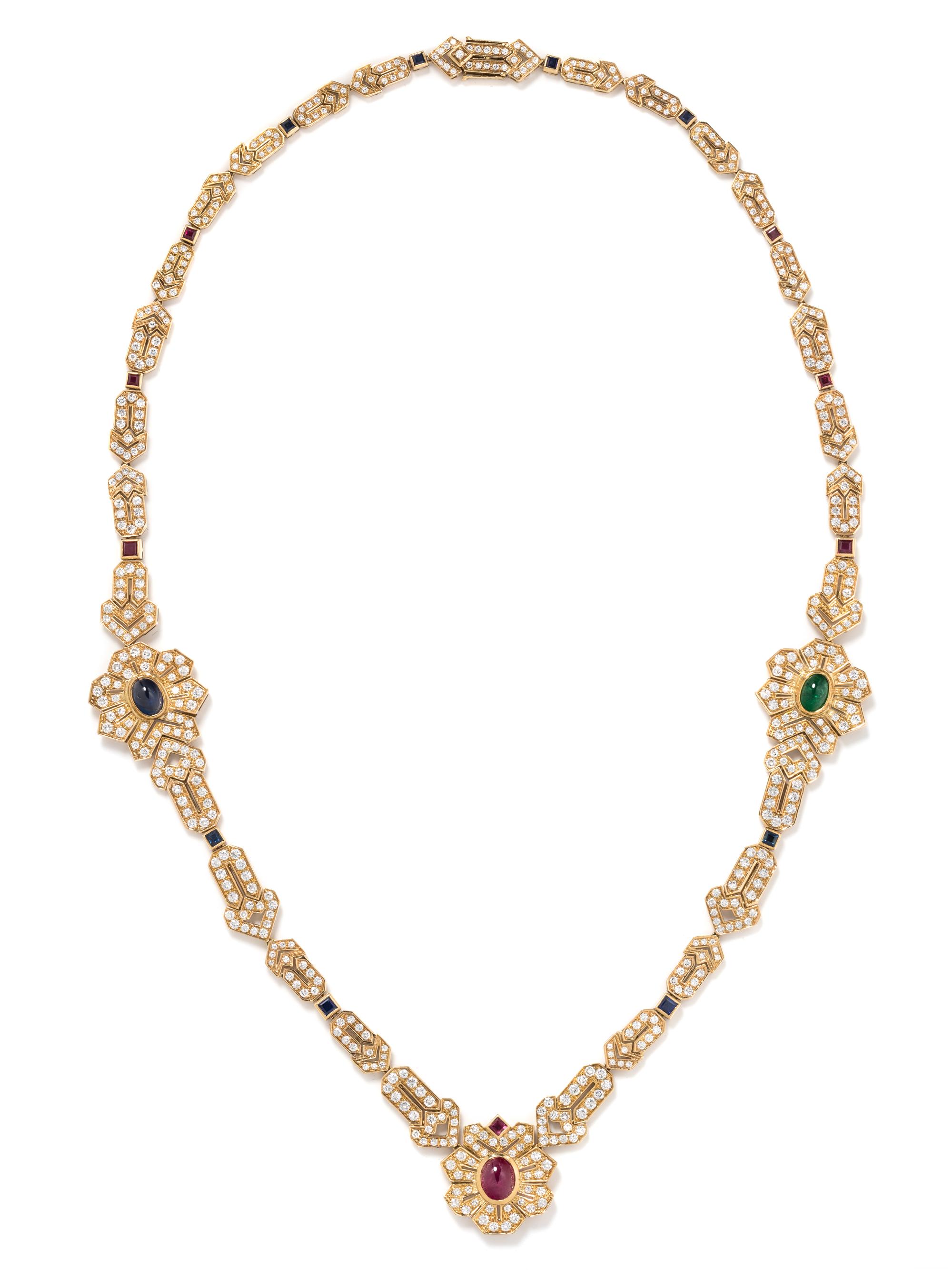 GUCCI, MULTIGEM AND DIAMOND NECKLACE